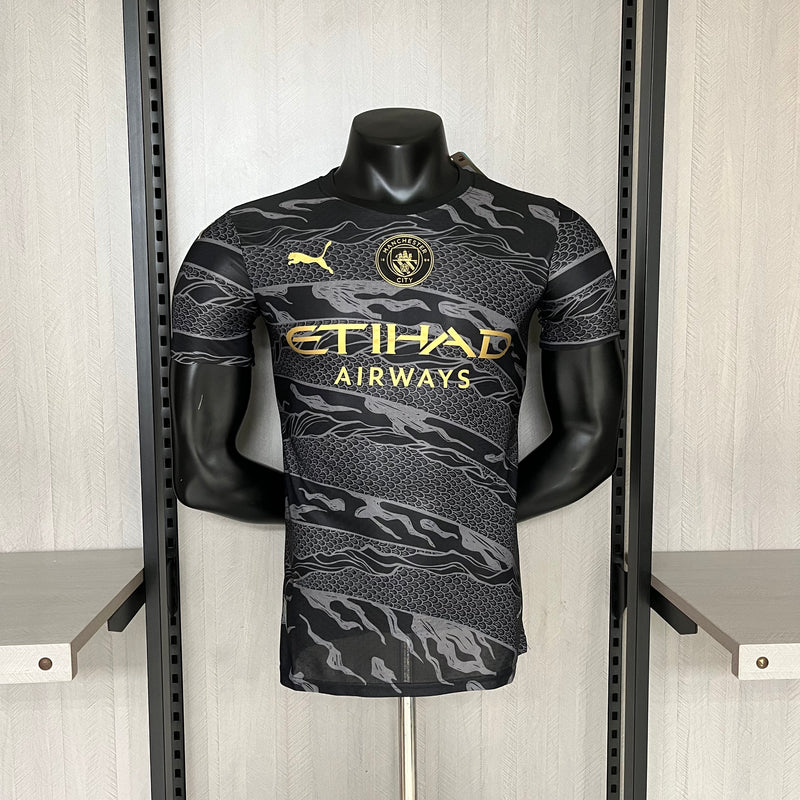 Camisa Manchester City - Versão Jogador 24/25 Edição Especial Black Dragon