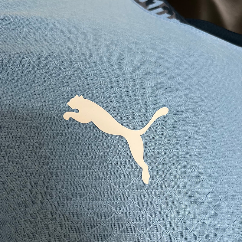 Camisa Manchester City - Versão Jogador 24/25 Home 1 - Manga Longa