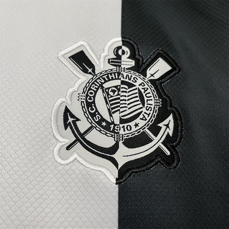 Camisa Corinthians Preto e Branco 24/25 Home 2 - Feminino