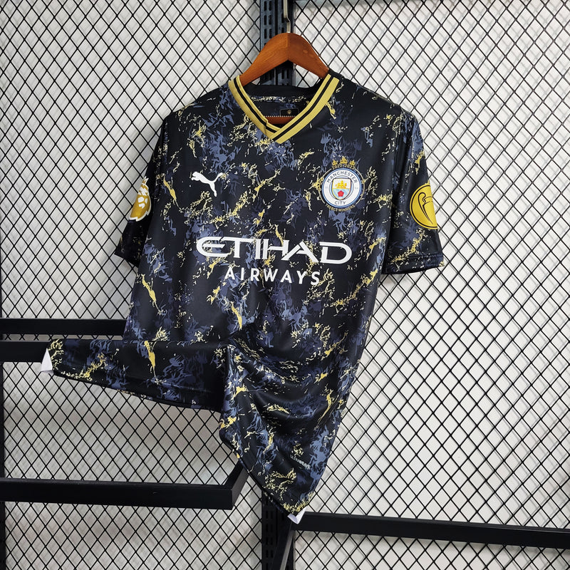 Camisa Manchester City - 23/24 Edição Especial Black/Gold
