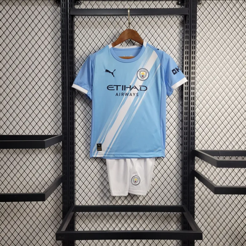 Conjunto Infantil Manchester City I - 25/26 Azul