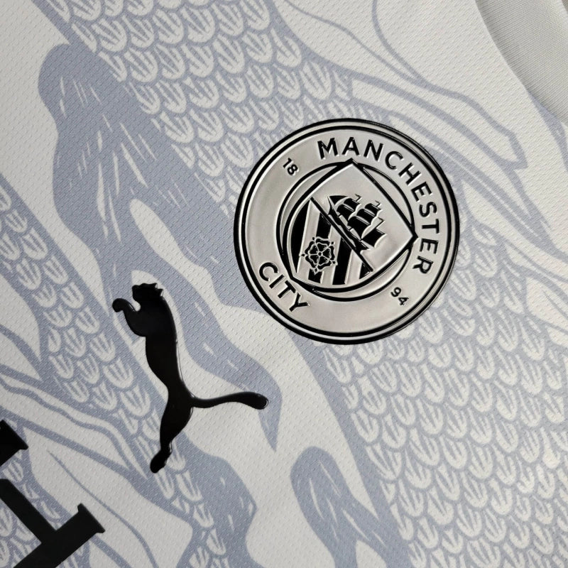 Camisa Manchester City - 24/25 Edição Especial - Silver Dragon - Manga Longa