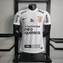 Camisa Corinthians Branca - 23/24 Casa 1 + Patrocínios Versão Jogador