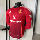 Camisa Manchester United Versão Jogador de Manga Longa - 24/25 Home 1