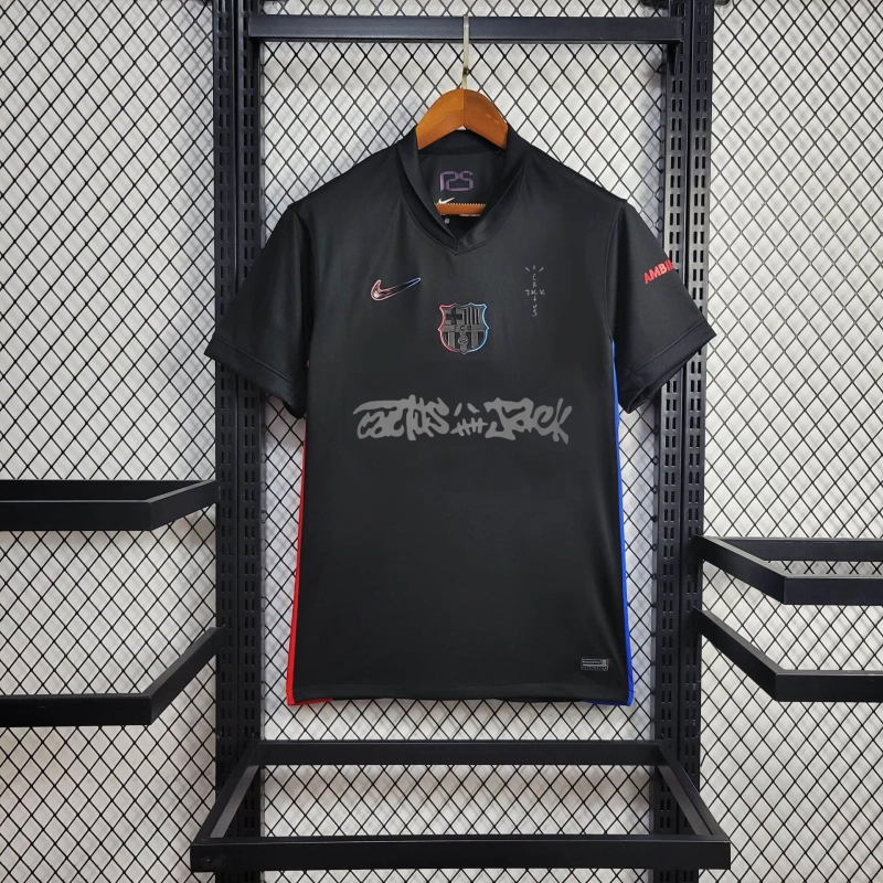 Camisa Barcelona x Travis Scott 24/25 All Black - Cactus Jack