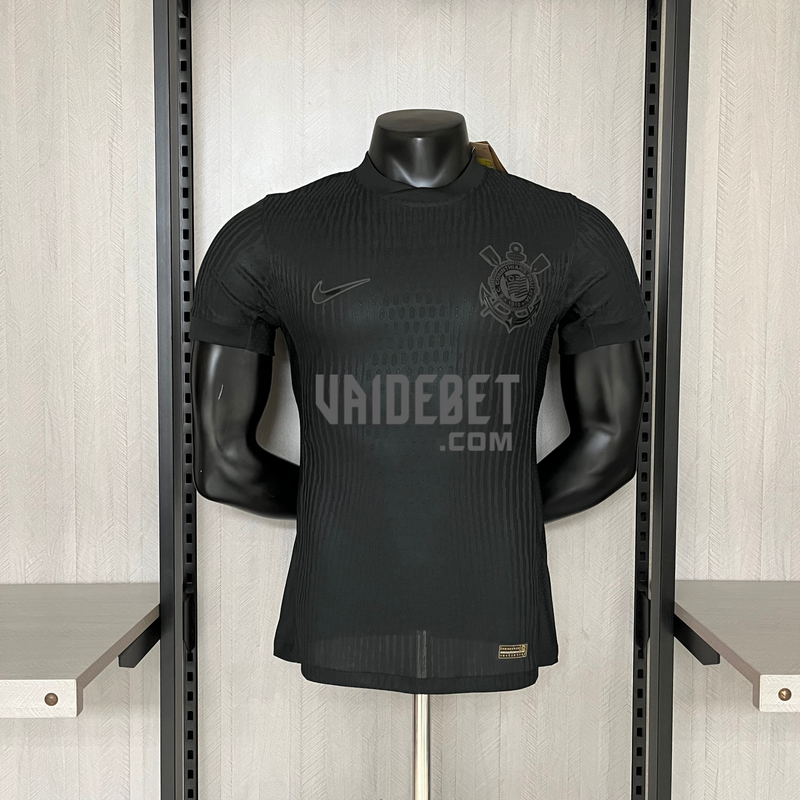 Camisa Corinthians 24/25 Home 1 All Black + Patrocínio Versão Jogador
