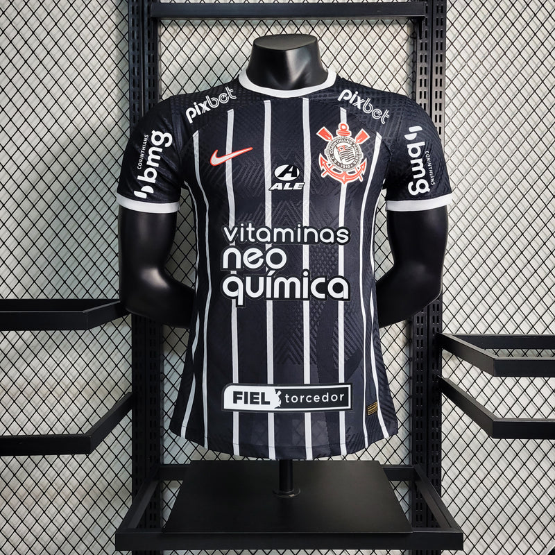 Camisa Corinthians 24/25 Preto Todos Patrocínios - Versão Jogador
