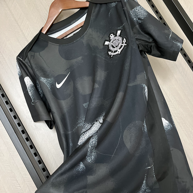 Camisa Corinthians Preta 25/26 Pré Jogo