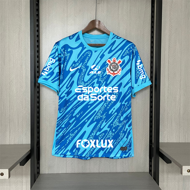 Camisa Corinthians Azul 24/25 Goleiro + Patorcínios
