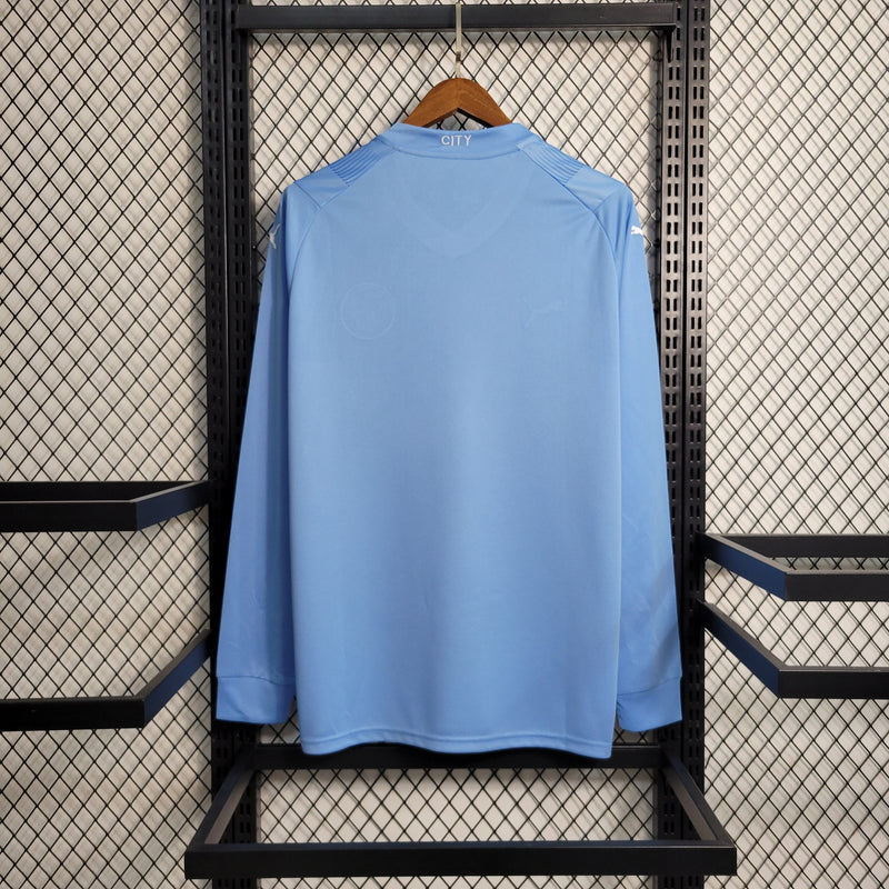 Camisa Manchester City - 23/24 Home 1 - Manga Longa