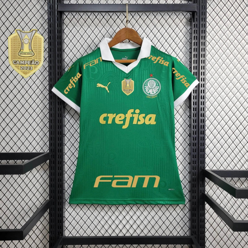 Camisa 23/24 Feminina Palmeiras Patch + all sponsors Verde