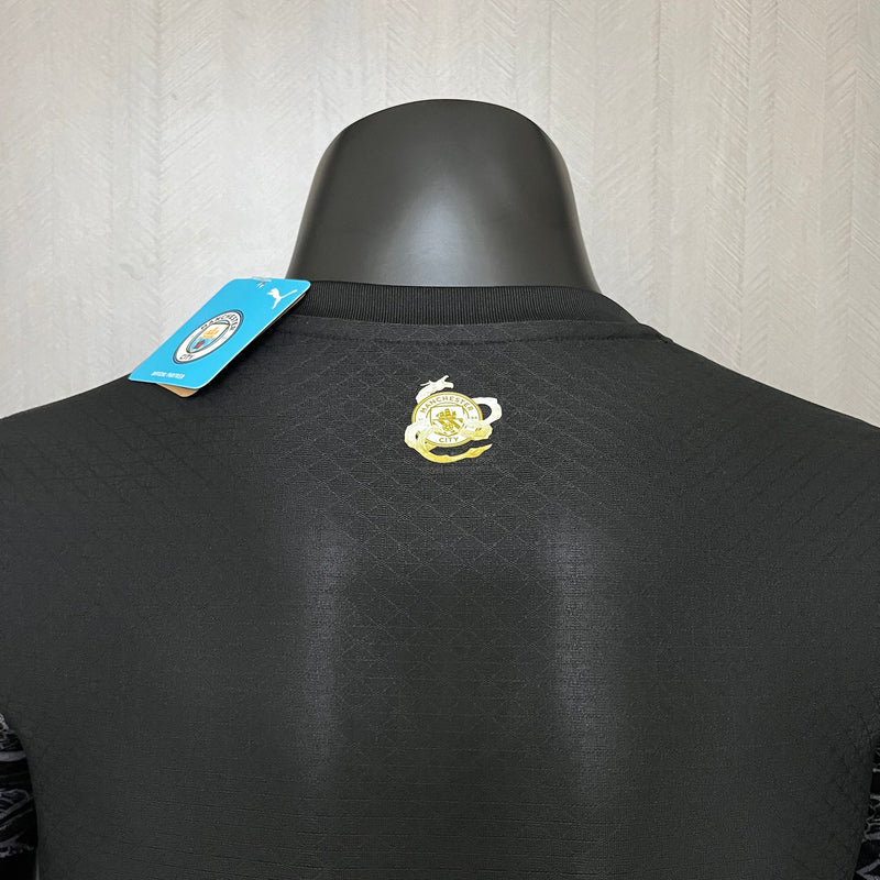 Camisa Manchester City - Versão Jogador 24/25 Edição Especial Black Dragon