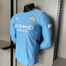 Camisa Manchester City - Versão Jogador 24/25 Home 1 - Manga Longa