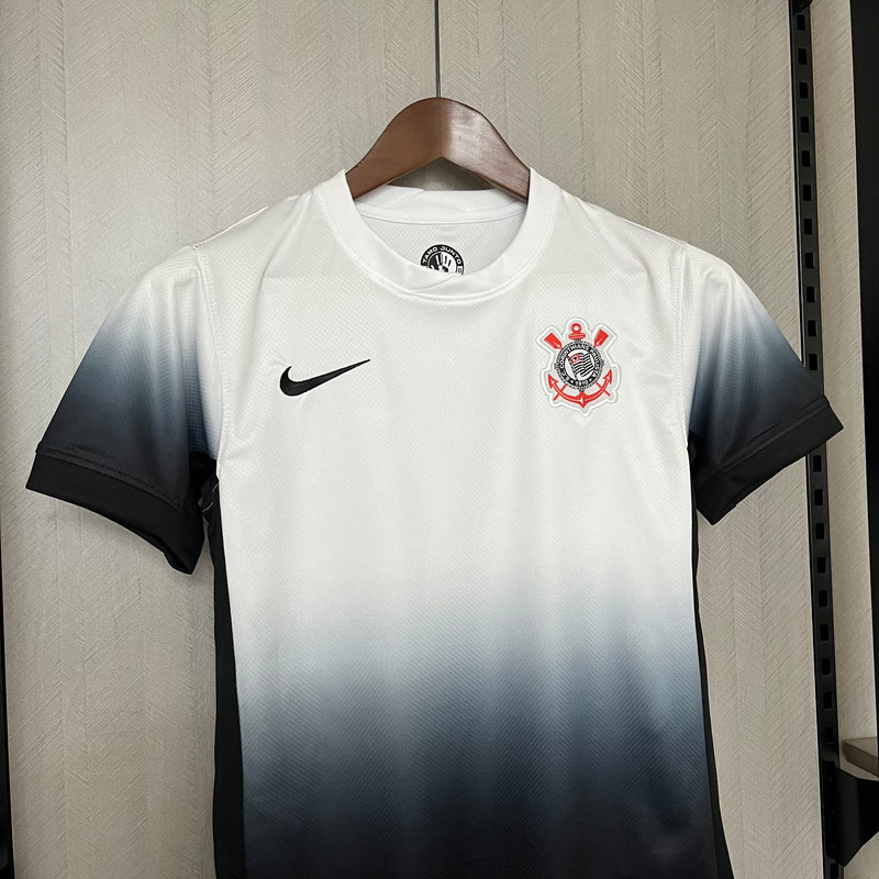 Conjunto Infantil Corinthians Degradê 24/25 - Home 1