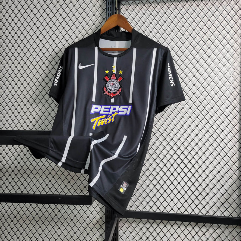 Camisa Corinthians Preta RETRÔ 2004 x Pepsi Twist