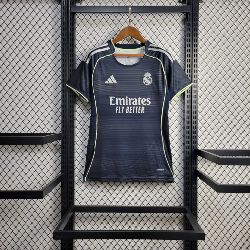 Camisa Real Madrid Preto 25/26 Home 2 - Feminino
