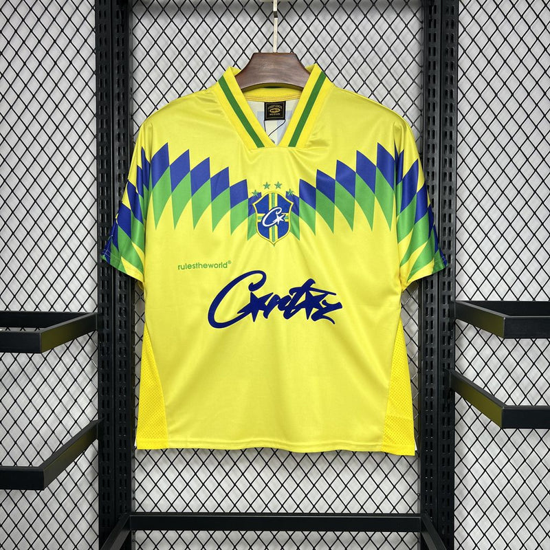 Camisa 1995 Retro Brasil Amarela Corteiz