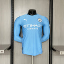 Camisa Manchester City - Versão Jogador 24/25 Home 1 - Manga Longa