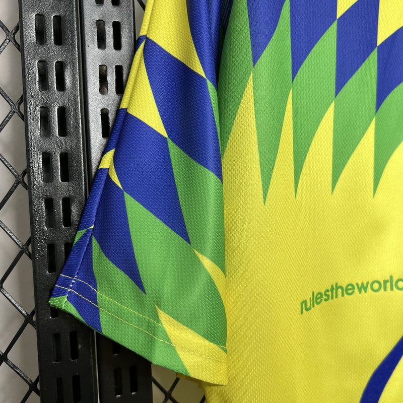 Camisa 1995 Retro Brasil Amarela Corteiz