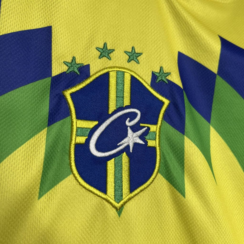 Camisa 1995 Retro Brasil Amarela Corteiz