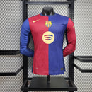 Camisa Barcelona 25/26 Home 1 - Versão Jogador de Manga Longa