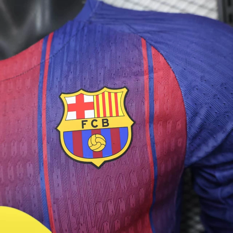Camisa Barcelona 25/26 Casa 1 - Versão Jogador de Manga Longa