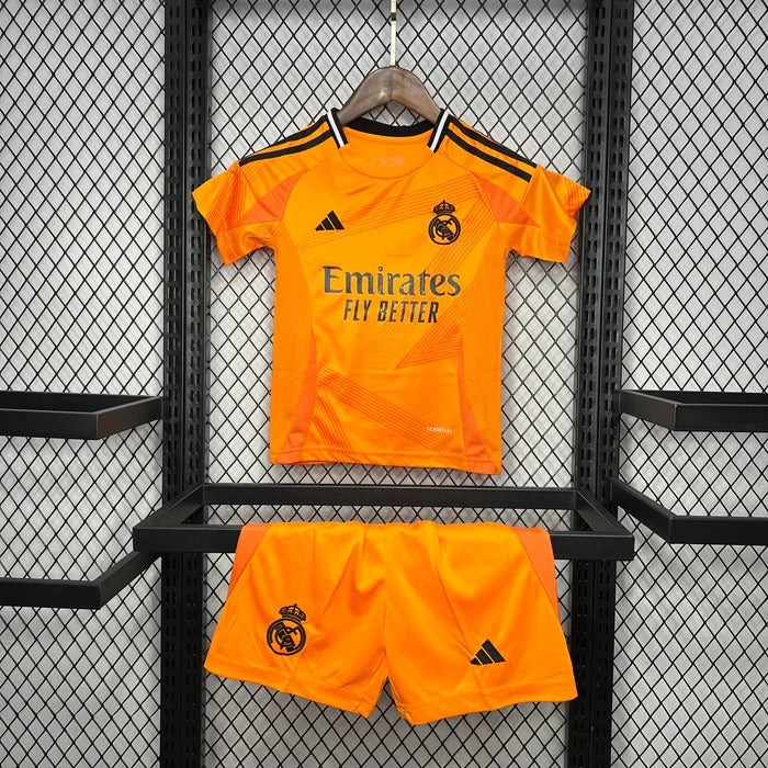 Conjunto Infantil Real madrid 24/25 Laranja
