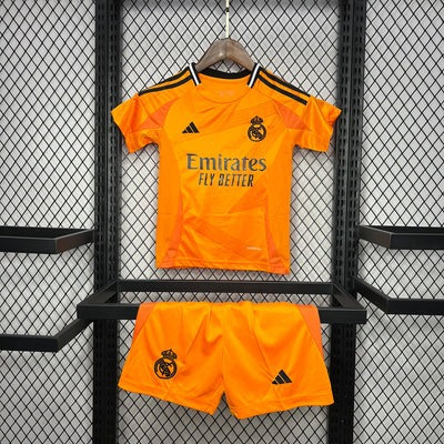 Conjunto Infantil Real madrid 24/25 Laranja